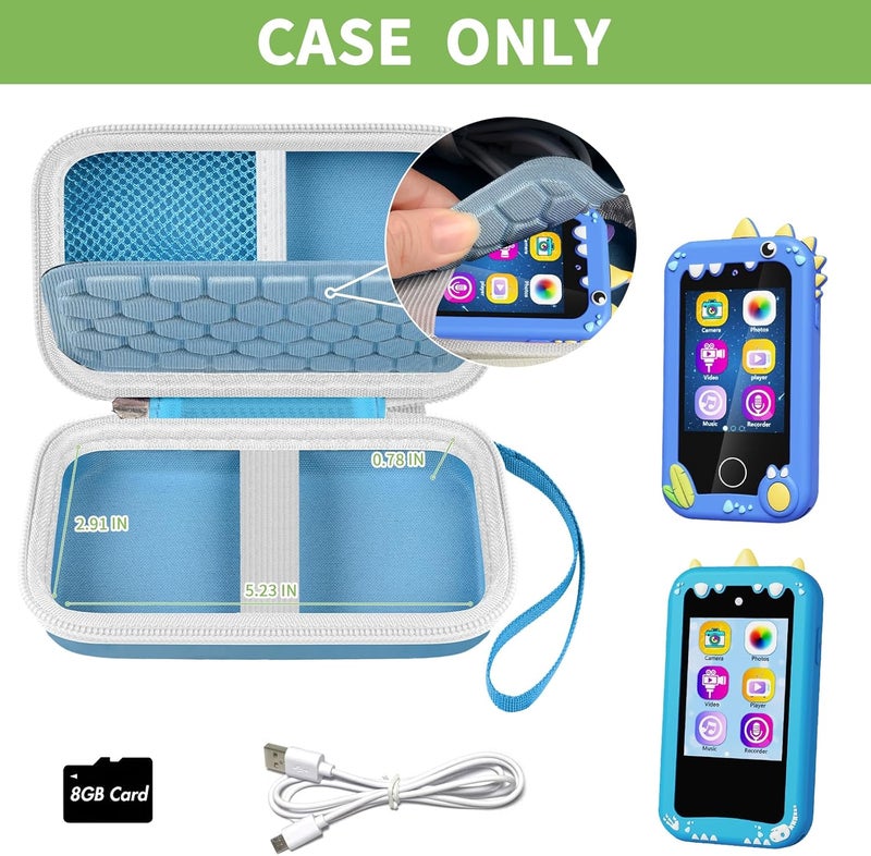 ALKOO Kids Toy Smartphone Case Compatible with Kikapabi/for Joozfee/for dancingcow/for Prysyedawn, Learning Toys Holder Play Cell Phone, SD Card, Over 7 Years Age- Blue - Image 2
